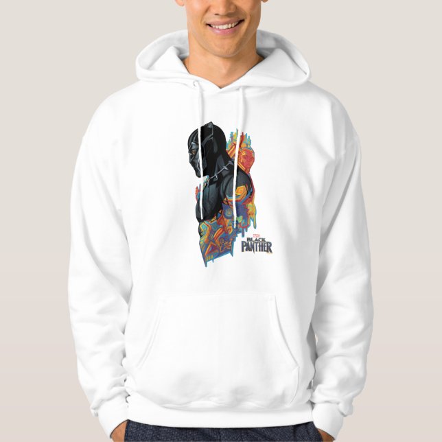 Veste À Capuche Panthère noire | Graffiti de la tribu Black Panthe (Devant)