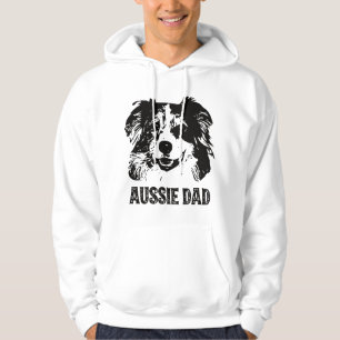 Veste À Capuche Papa Aussie homme - Papa Chien Berger Australien