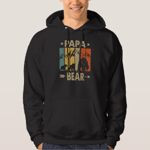 Veste À Capuche Papa Bear Père de 2 Papa de deux enfants Papa Bea