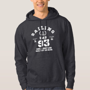 Veste À Capuche Papa de voile drôle de bateau établi en 1993