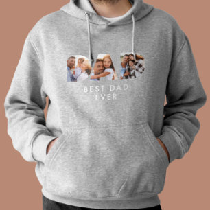 Veste À Capuche Papa multi photo moderne typographie cadeau enfant