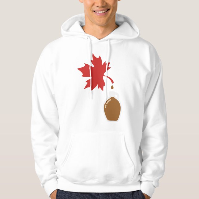 Veste À Capuche Papier à sirop d'érable (Devant)