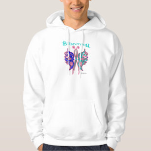 Veste À Capuche Papillon celtique de survivant - cancer de la