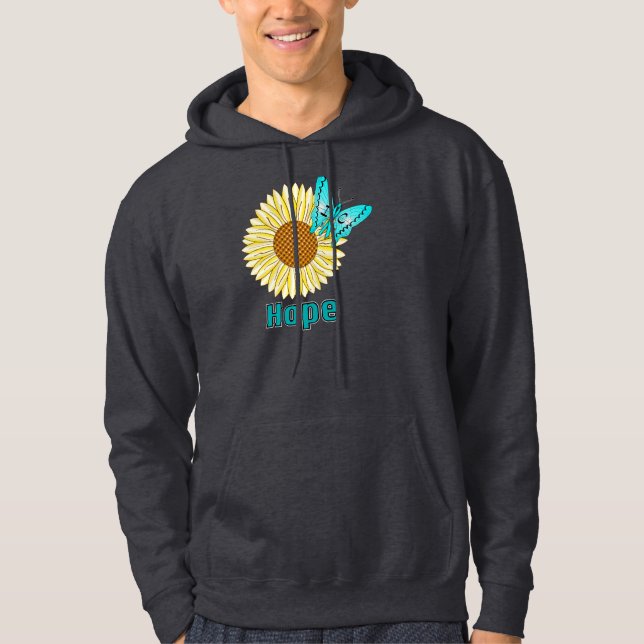 Veste À Capuche Papillon d'IC sur le tournesol (Devant)