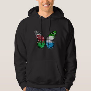 Veste À Capuche Papillon du drapeau gallois sierra-léonais