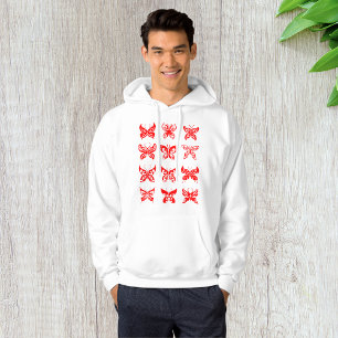 Veste À Capuche Papillon Tribal Rouge Ornemental
