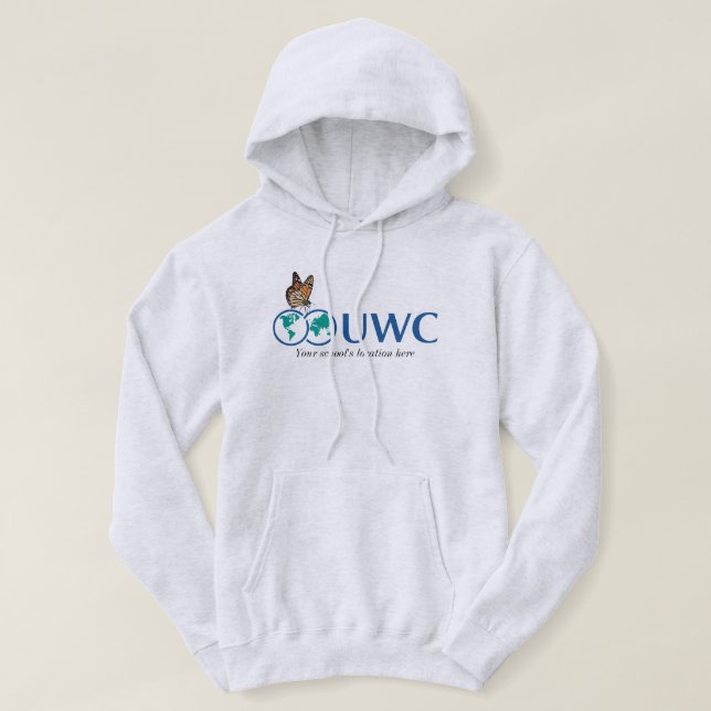 Veste À Capuche Papillon UWC avant et arrière personnalisé (Design devant)
