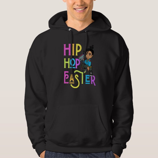 Veste À Capuche Pâques Hip hop Danse Amour Dab Vacances Amusants E (Devant)