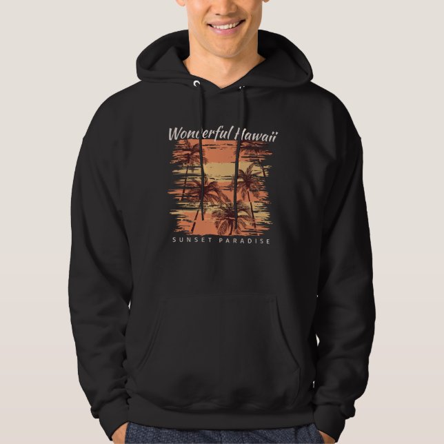 Veste À Capuche Paradis du coucher de soleil (Devant)