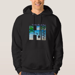 Veste À Capuche Parc de plage Kahaluu HI Hawaï État Aloha Vacances