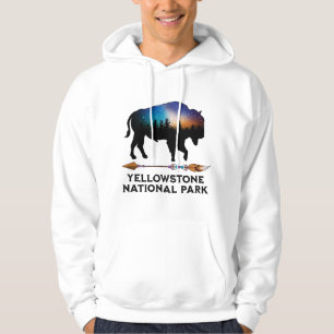 Veste À Capuche Parc national de Yellowstone Bison Night Sky Vacan