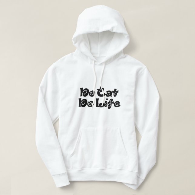 Veste À Capuche Pas de chats, pas de vie (Design devant)
