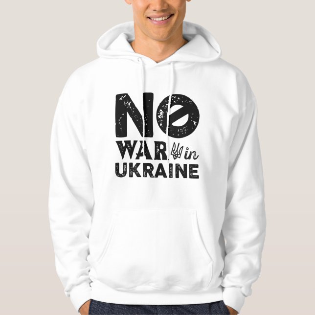 Veste À Capuche Pas De Guerre En Ukraine (Devant)