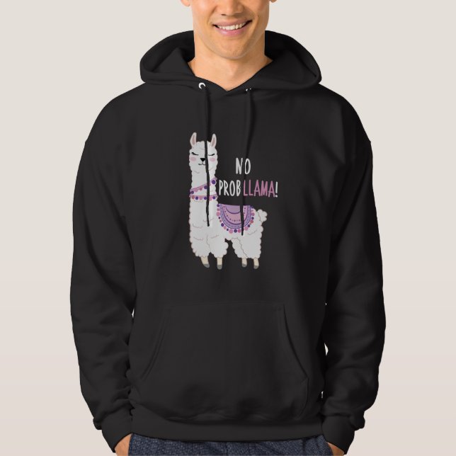 Veste À Capuche Pas de problème Llama (Devant)