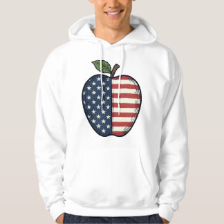 Veste À Capuche Patriotic Apple Vintage Engraving Vector Design_1