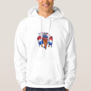 Veste À Capuche Patriotic Popsicles Crème de glace 4 juillet