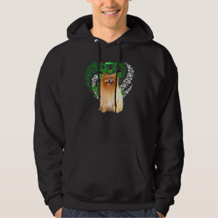 Veste À Capuche Pattes de Poméranie Cœur Chanceux Saint-Patrick Am