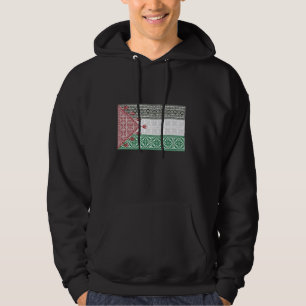 Veste À Capuche Pavillon de Palestine Tatreez Croix Motif Tradit