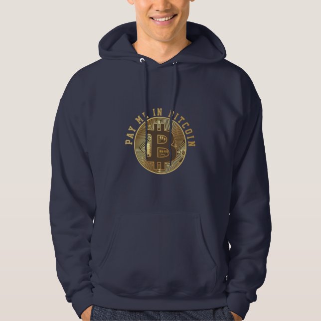 Veste À Capuche Payez-moi en Bitcoin (Devant)