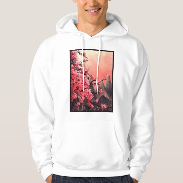 Veste À Capuche Paysage en cerisier (Devant)