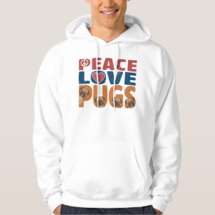 Veste À Capuche Peace Love Carlin Amoureux des chiens Pour Femmes 