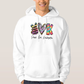 Veste À Capuche Peace Love Kindergarten Enseignant Girls Team Kind