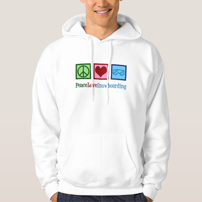 Veste À Capuche Peace Love Snowboard (Devant)