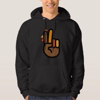 Veste À Capuche Peace Sign Turkey Hand Cool Thanksgiving Hippie Me