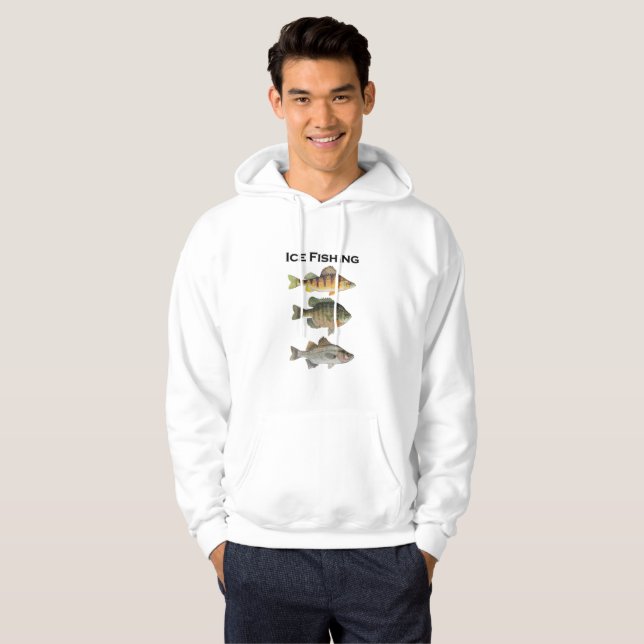 Veste À Capuche Pêche à la glace Poisson panique (Devant entier)