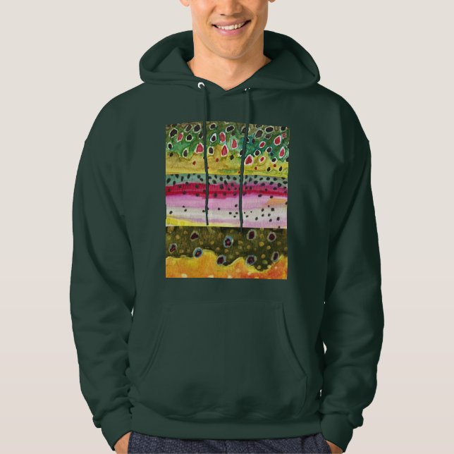Veste À Capuche Pêche à la truite (Devant)