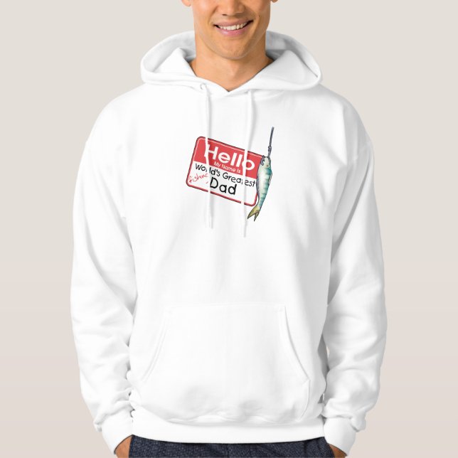 Veste À Capuche Pêche, Bonjour mon nom est (Devant)