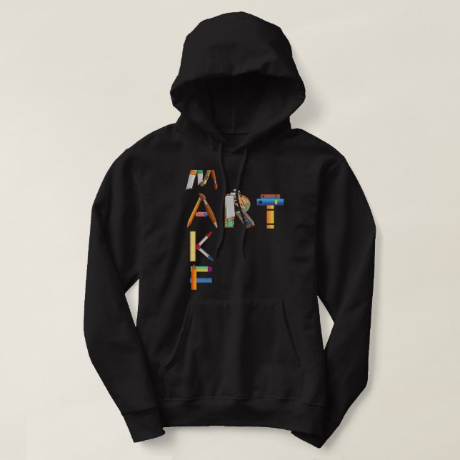 Veste À Capuche Peindre l'artiste de l'art Palette et pinceaux pei (Design devant)