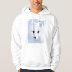 Veste À Capuche Peinture Arctic Fox - Art original de la faune