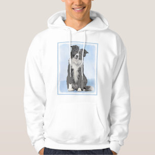 Veste À Capuche Peinture Collie Bordure - Joli art original chien