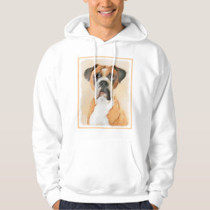 Veste À Capuche Peinture de chien Boxer originale non rognée, Art