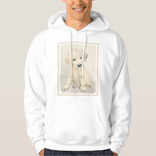 Veste À Capuche Peinture de chiot d'or Retriever - Art de chien or