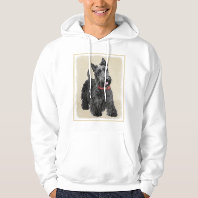 Veste À Capuche Peinture écossaise Terrier - Cute Original Chien A (Devant)