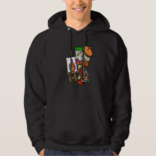 Veste À Capuche Peinture Peinture Brosse Pâte Coloré Moyen Doigt