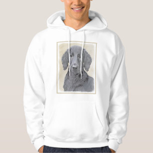 Veste À Capuche Peinture Retriever à revêtement plat - Art Chien o