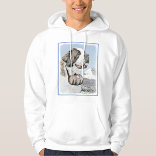 Veste À Capuche Peinture Saint Bernard - Cute Original Chien Art