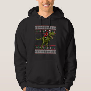Veste À Capuche Père Noël équitation Dinosaur T Rex Noël affreux S