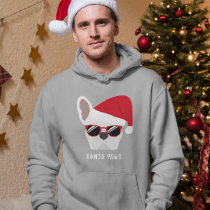 Veste À Capuche Père Noël Paws Chien blanc de Noël