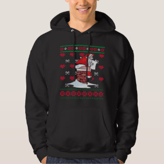Veste À Capuche Père Noël Pooping Down Chimney Douleur moche de No