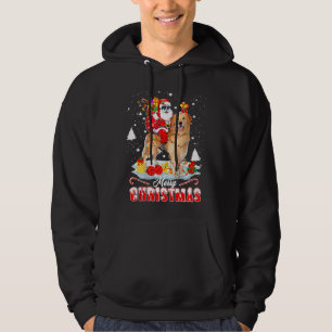 Veste À Capuche Père Noël Riding Reindeer Golden Retriever 219