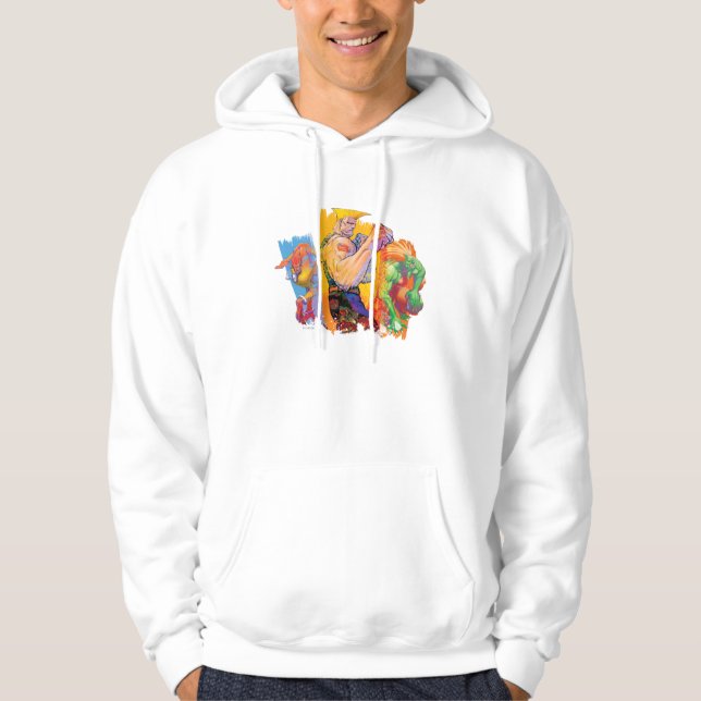 Veste À Capuche Perfidie, Blanka et Dhalsim (Devant)