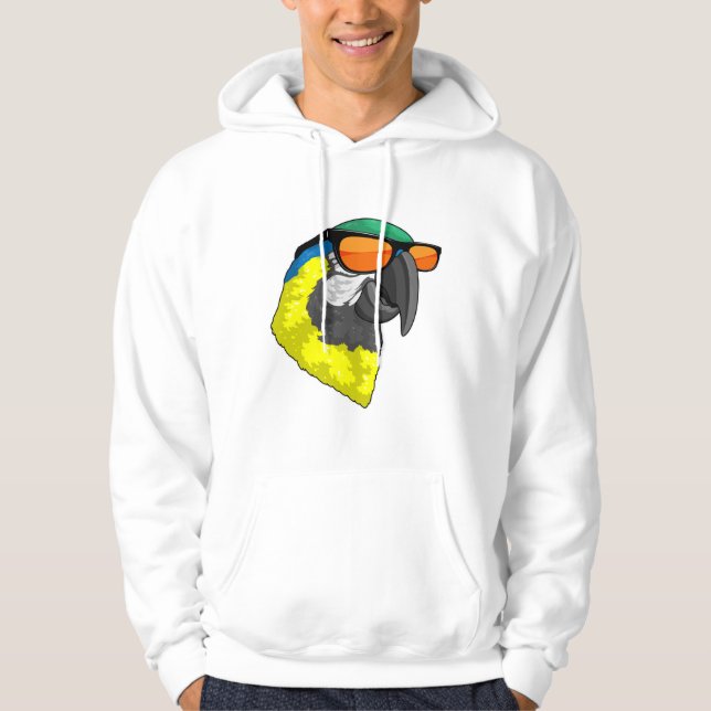 Veste À Capuche Perroquet avec lunettes de soleil (Devant)
