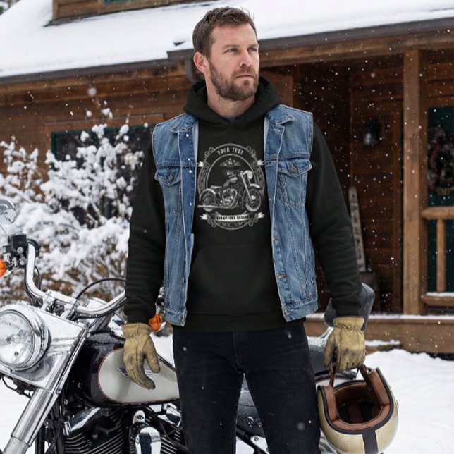 Veste À Capuche Personalized Biker Winter Hoodie Gift (Créateur téléchargé)