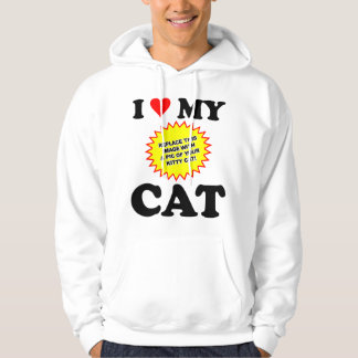 Veste À Capuche PERSONNALISABLE J'aime mon chat
