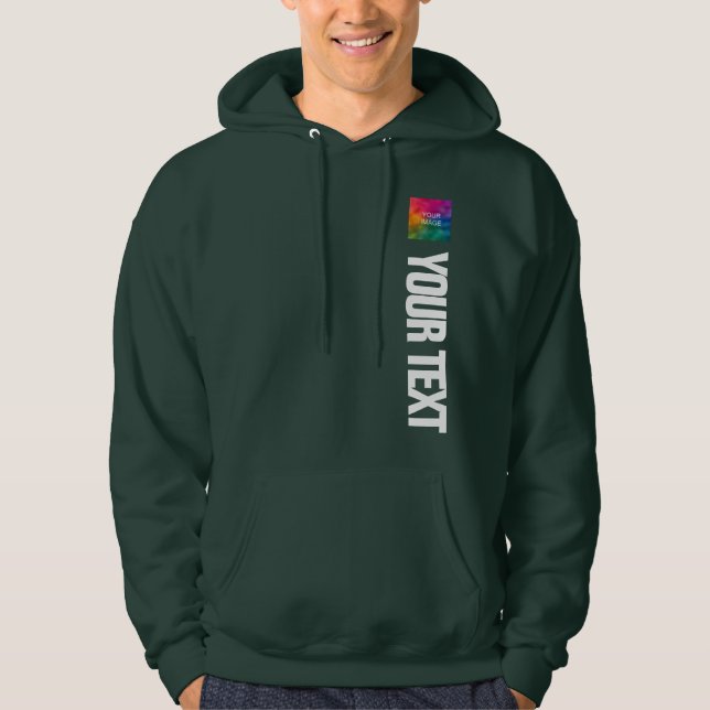 Veste À Capuche Personnalisé Ajouter Image Texte Modèle Mens Moder (Devant)