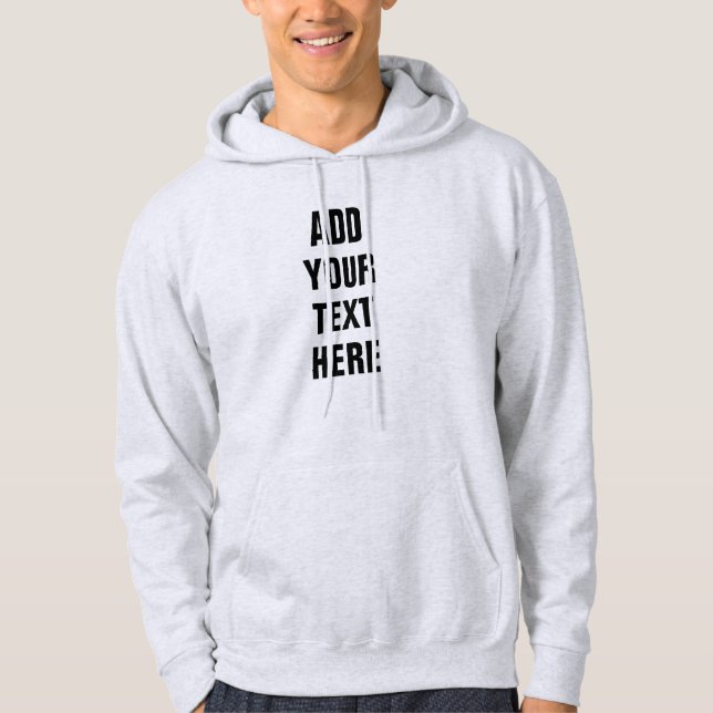 Veste À Capuche Personnalisé Ajouter votre texte ici Double face H (Devant)